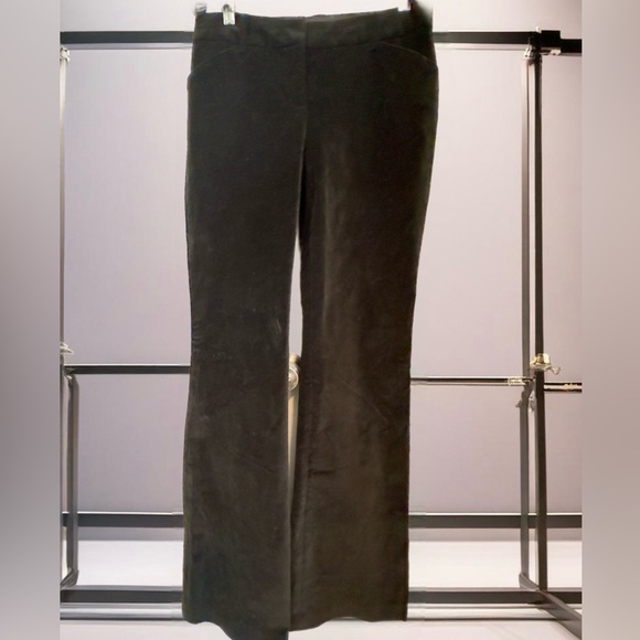 Body By Victoria Christie Fit Black Velvet 
Flare Leg Clasp Closure Zip up Pants - Picture 1 of 11